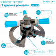 Зрошувач Presto-PS з трьома ріжками на підставці (7825)